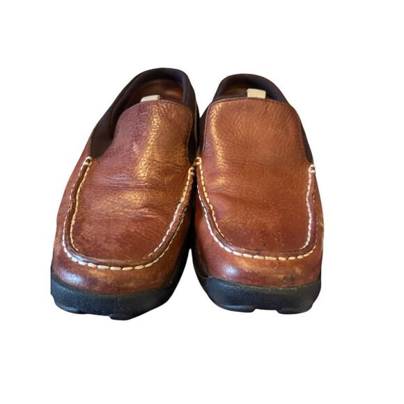 Cole Haan Mens Brown Leather Slip on Casual Preppy Loafers Shoes Size 8B - Picture 1 of 10